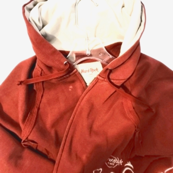 Hard Rock Cafe Margarita Venezuela Hoodie Large Burgandy Collectible Good 🔥 - Picture 13 of 13
